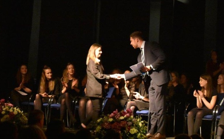 Dan McGrath at St Albans RC High School awards