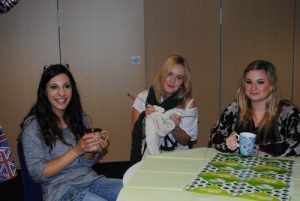 Accounts department enjoying cakes