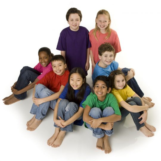 Group of children smiling at the camera