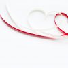 Picture of red and white ribbon hearts