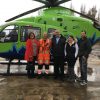 Jenna and her Dad with the air ambulance crew