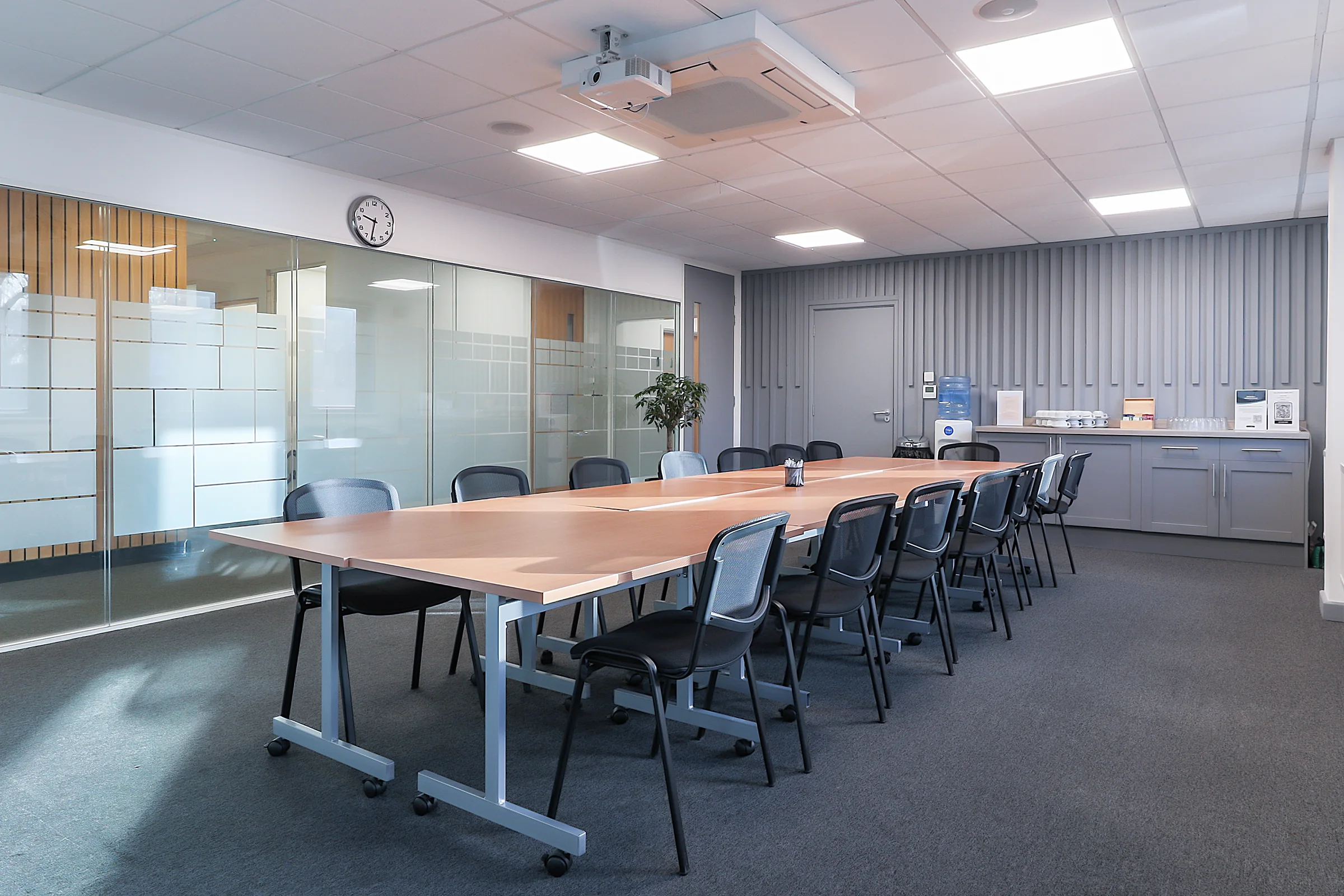 Foundry Suite meeting space with a feature plant