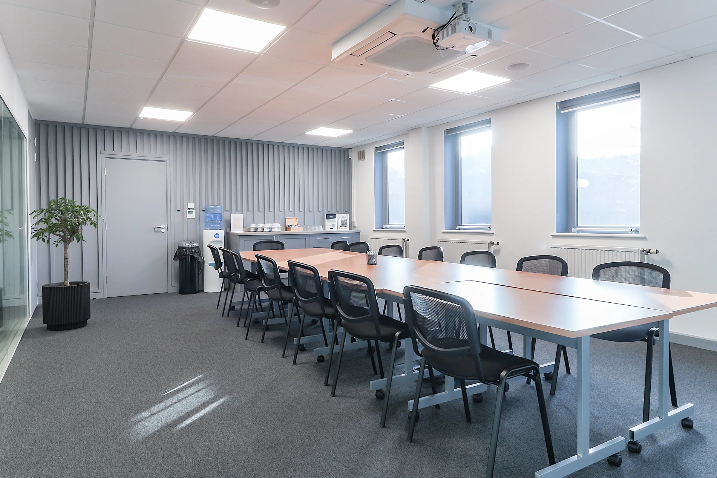 Foundry Suite boardroom viewed from the entrance