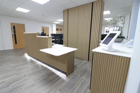 Reception desk at Lambourne House